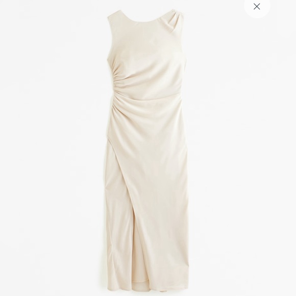 Abercrombie & Fitch Dresses & Skirts - Abercrombie Draped High-Neck Shell Midi Dress
